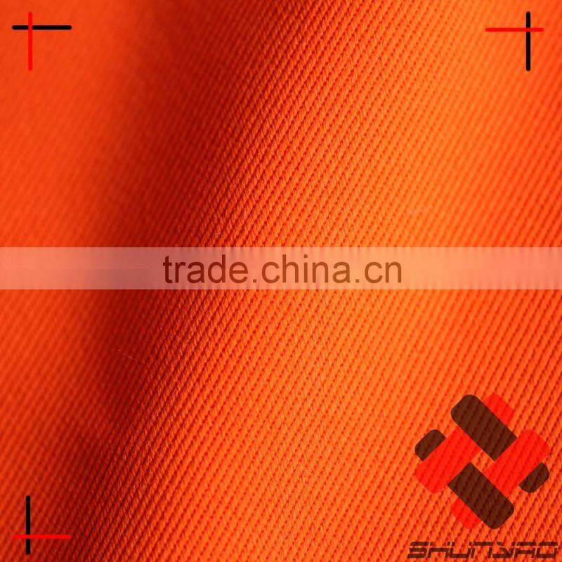 orange reflective twill gabardine fabric for workwear
