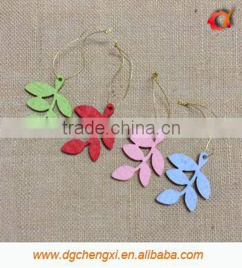 mini felt leaves shape for Christmas tree decoration
