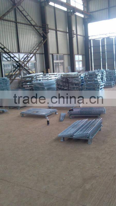 wire mesh folding stackable container