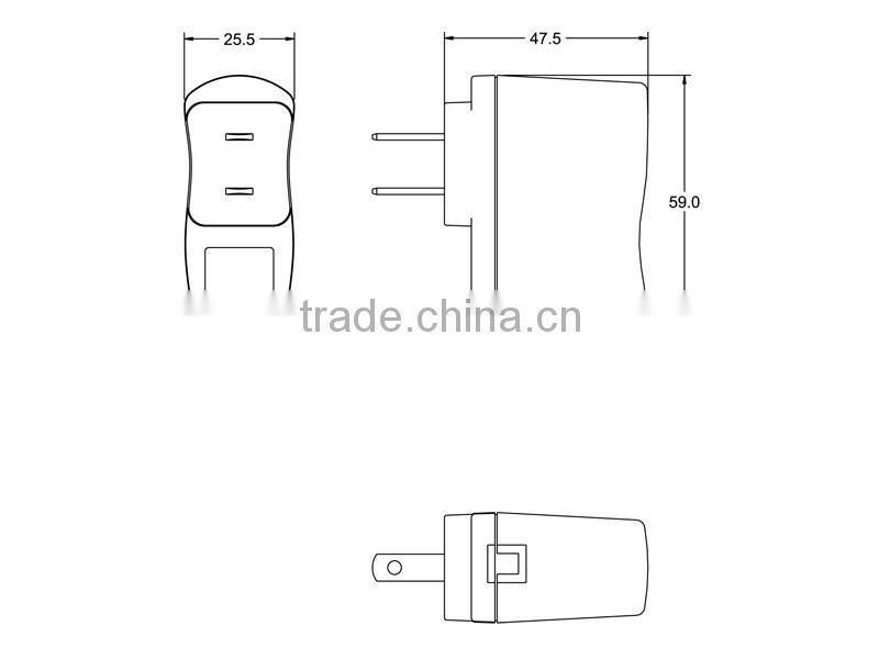 AC/DC power adapter- wall mount type-8.4W vertical series