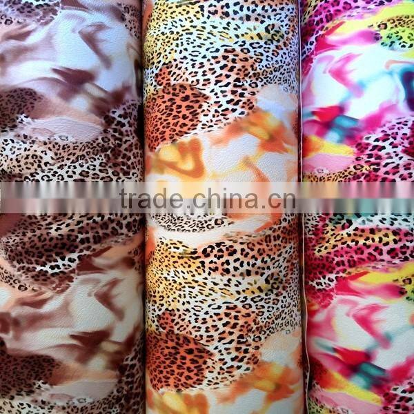 2016 new product fashion Printing PVC synthetic leather for bags/ decoration