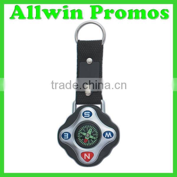 Promotional Mini Plastic Compass with Lanyard Keychain