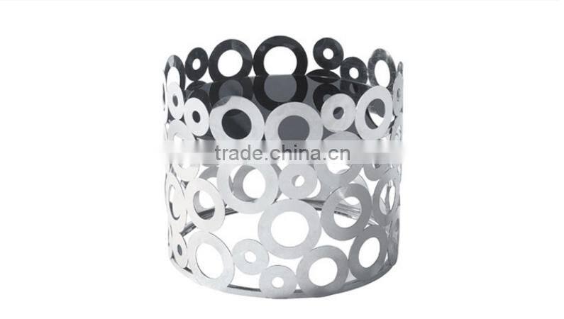 Fashion stainless steel hollow display tea table