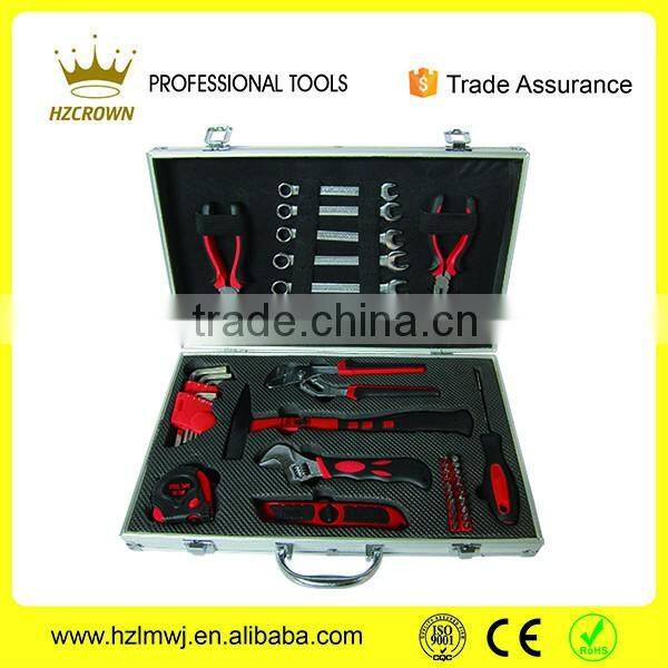 43Pcs professional aluminum case hand tools set