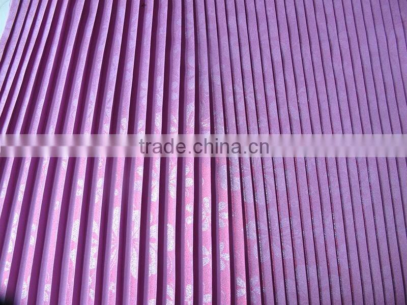 New dresses fabric europe online flower bronzing pleated fabric for high quality apparel and fashion dress