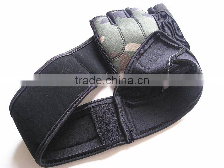 Fashion Military Design Fingerless Gym Gloves