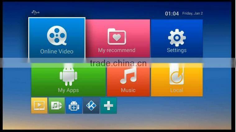 2016 New Arrival Freesat Amlogic S805 Android 4.4 1G/8G Android OTT Smart TV Box Quad Core Kodi XBMC Ethernet Wifi TV Box