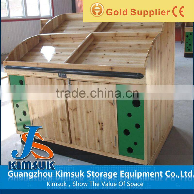 Retail Store Display Racking Supermarket Wood Display Shelf