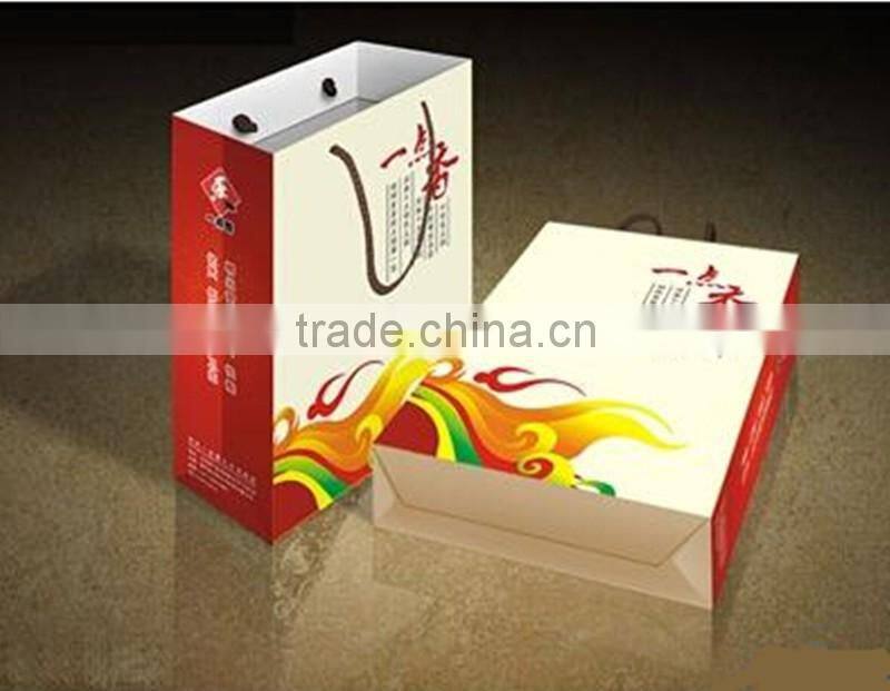 White kraft paper take away food packaging bag