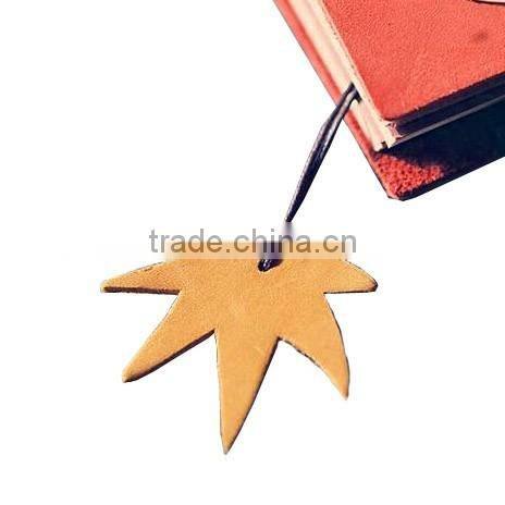 maple leaf leather bookmark