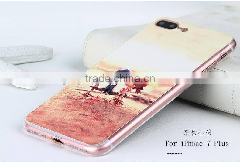 Wholesale TPU custom printed phone case for iphone 7, for iphne 7 plus back cover case