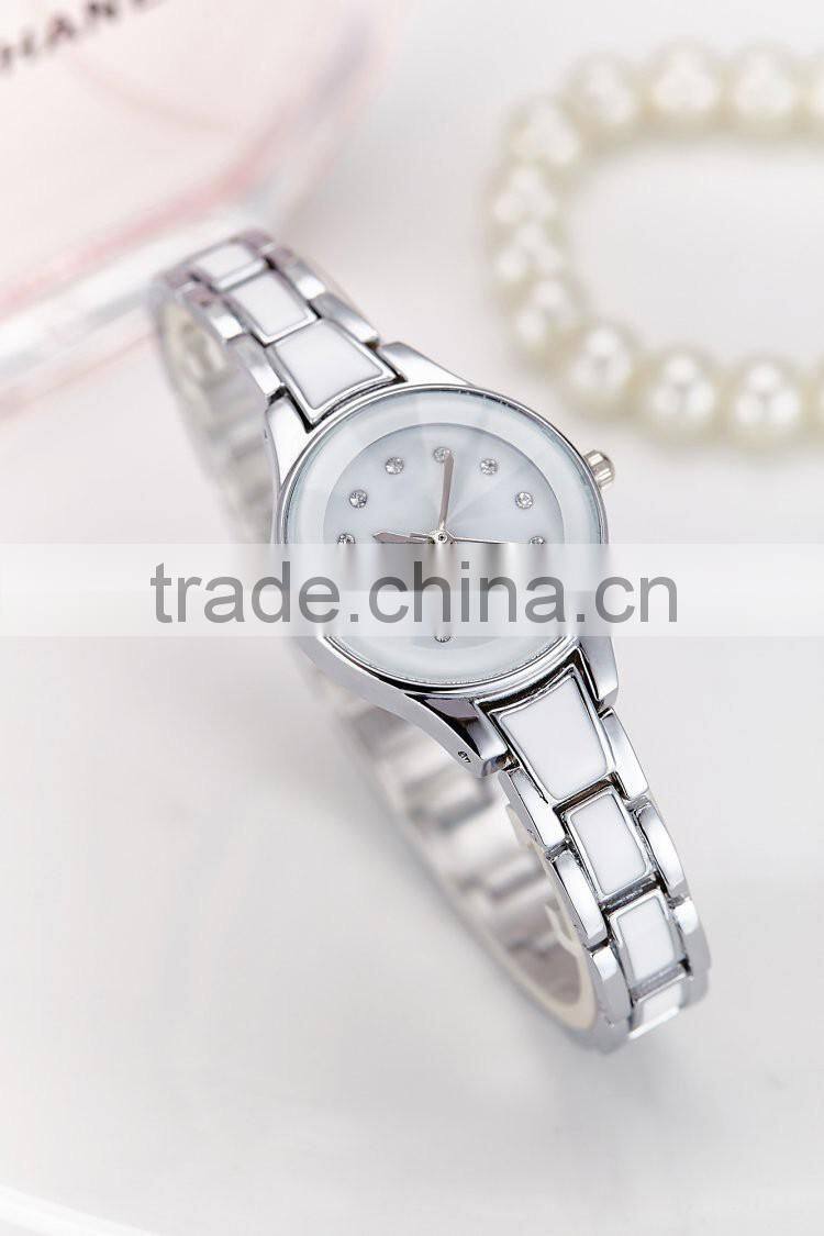 New models promotional round case enamel band geneva watches for women