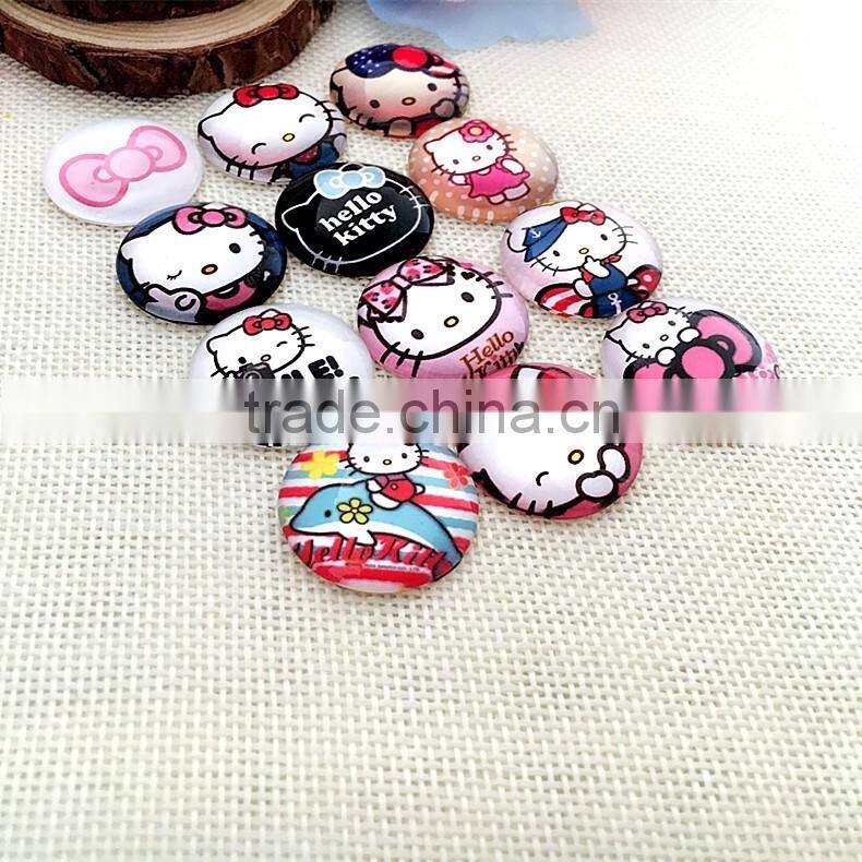 Round Flatback Transparent clear glass cabochons beads!! Loose cabochons