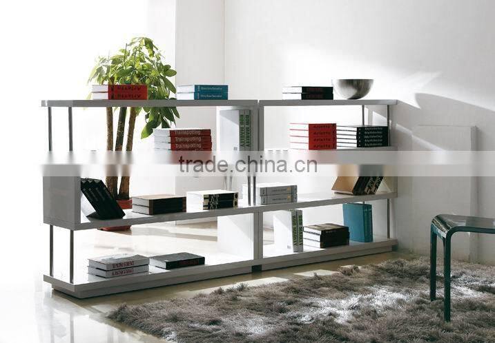 European style high gloss MDF display bookshelf