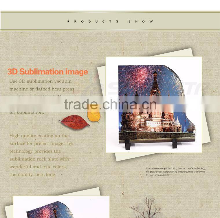 2015 Sunmeta manufacturer 3D sublimation heat press rock photo, slate