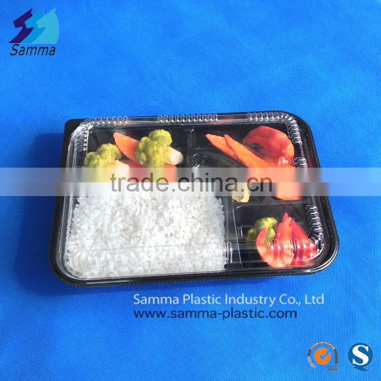 Plastic Disposable Lunch Box with Compartments