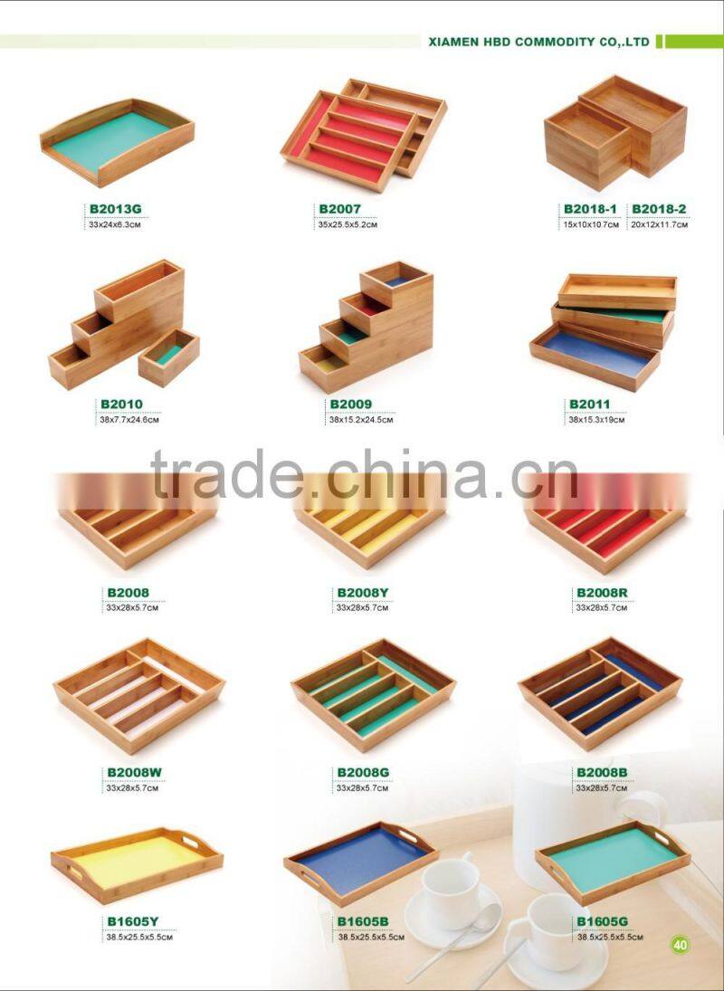 3 pcs Fashion bamboo wooden serving tray for sale