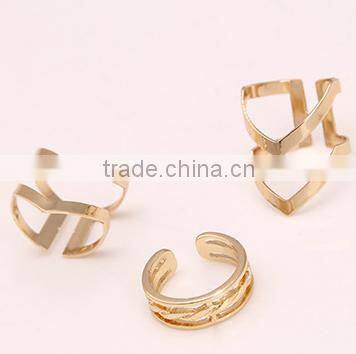 New stainless steel jewelry triangle set rings