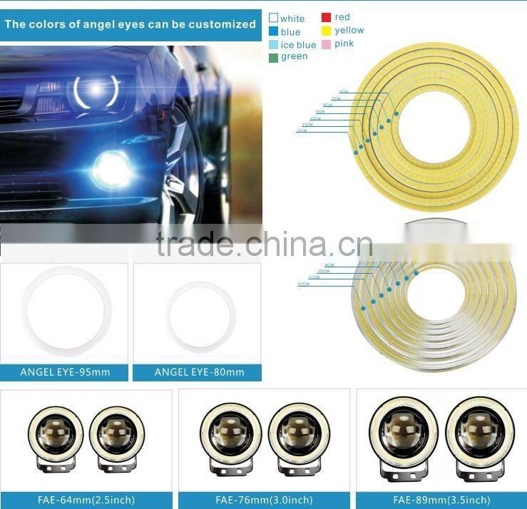 heavy truck fog light 3 inch fog lamp angel eye projector headlights for toyota corolla