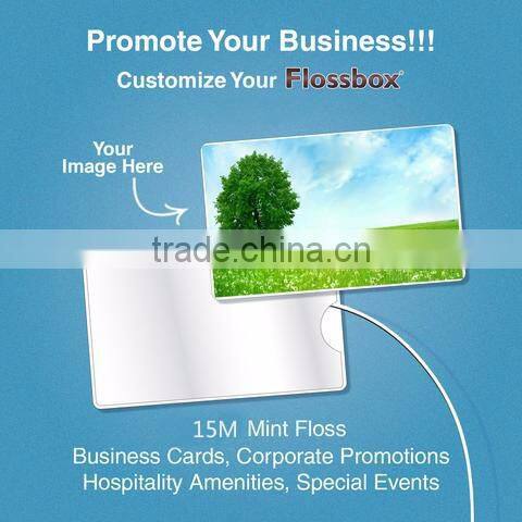 Brand Customized Credit card shape dental floss thin card dental flosser product