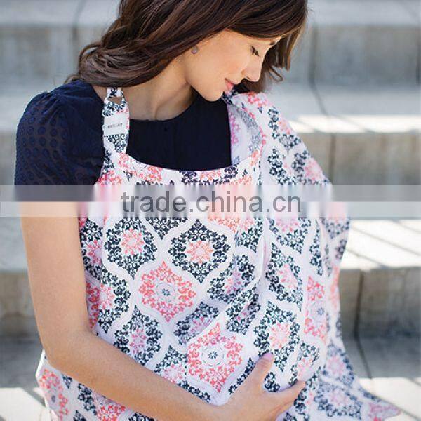 light grey mondel spandex super soft baby car seat nursing top wear