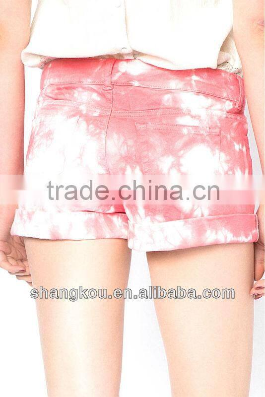 Women Fashion Design Casual Shorts 2014 Fashion Daywear Printed Shorts