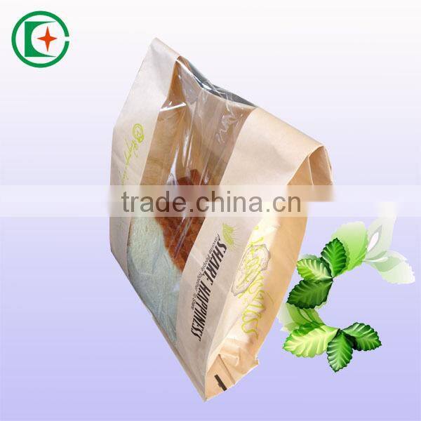 Custom printed bread packaging paper bags wholesale