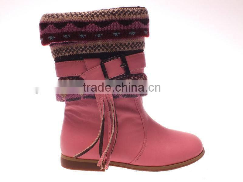 Sex girl boot fashion design with strap buckle decoration