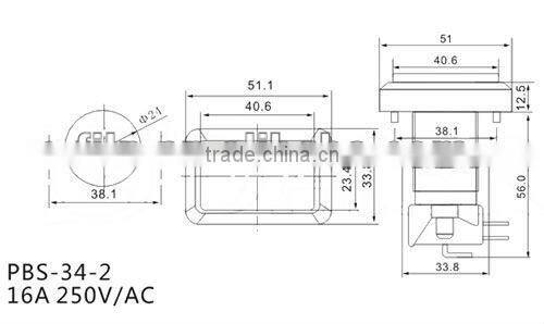 YL6-63 flashlight 12mm mini push button switch led latching