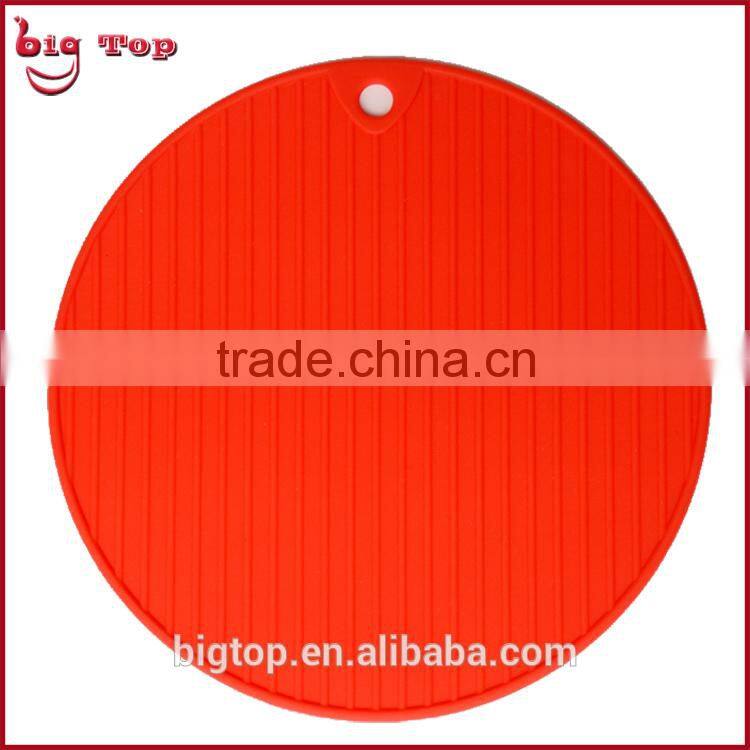 BT0124 Wholesale Round Shape Silicone Table Mat Insulating Pat Cup Mat Kitchen Utensil