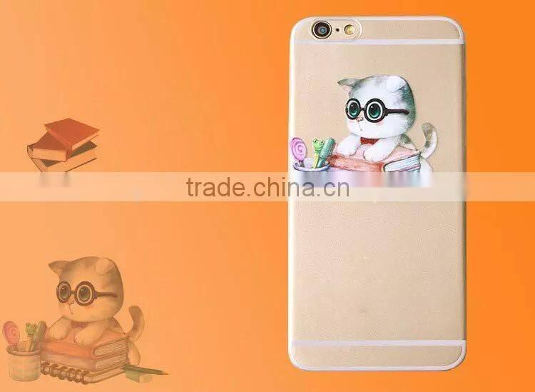2016 best selling funky animal pattern cute cat painting mobile phone case for iphone