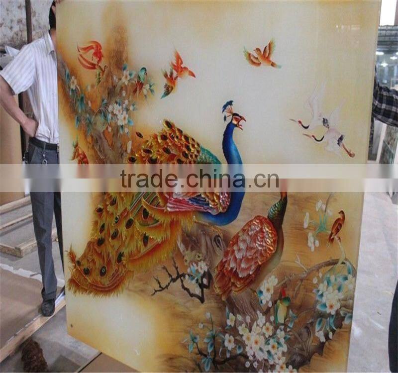 Hand Painted Engraved Art Glass