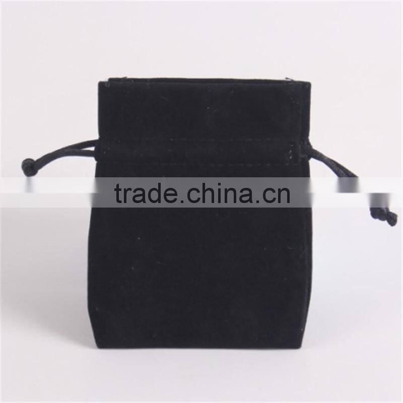 Wholesale fancy new design gift custom black velvet bag