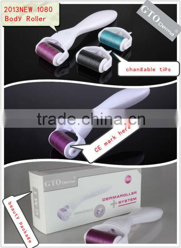 2013 new Stainless steel Derma roller/hot selling body 1080 needles derma roller/ Beauty derma roller