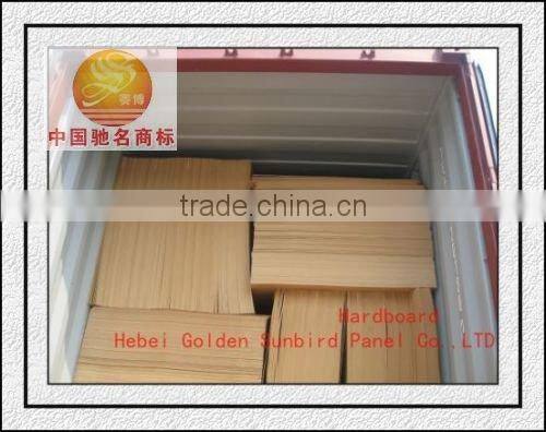 lowest price plain fibre bord Hardboard/hardboard for decorative from HEBEI CHINA
