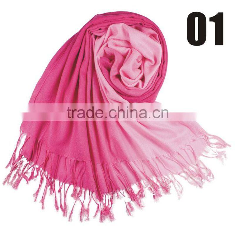 New Gradient Elegant Pashmina Light Soft Warm Comfortable Lady Scarf Pashmina Wrap Shawl Stole 190 x 70cm Approx 30 Colors