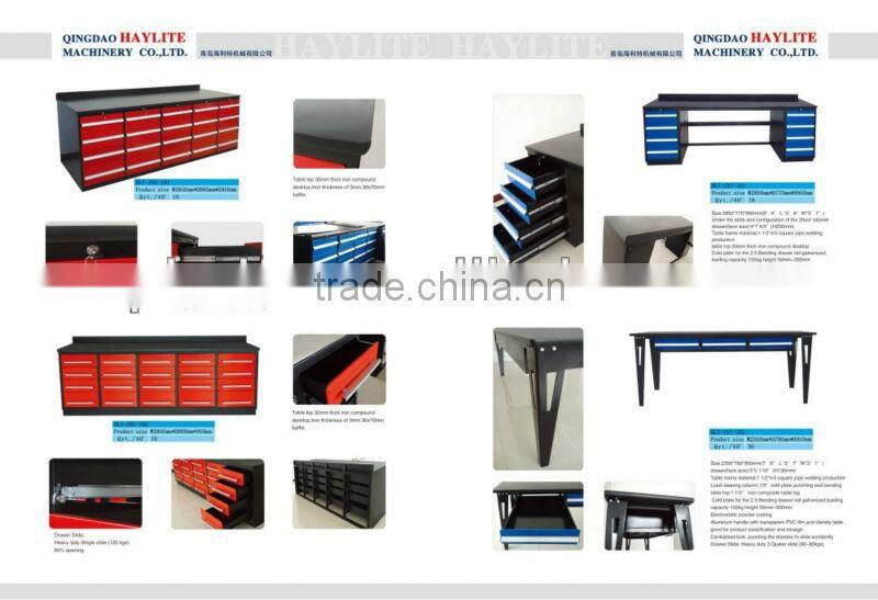 Metal single slide with drawers W2850mm*D800mm*H950mm work bench