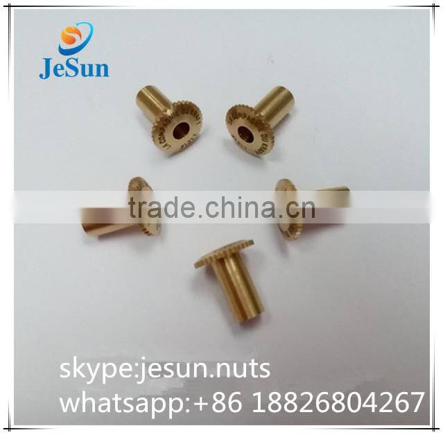 China supplier hardware manufacturing brass male and female screw with Logo