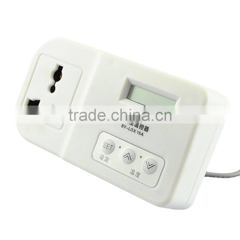 BY-LOX Digital Thermostat for Reptile Aquarium Incubator Heat Mat Lamp