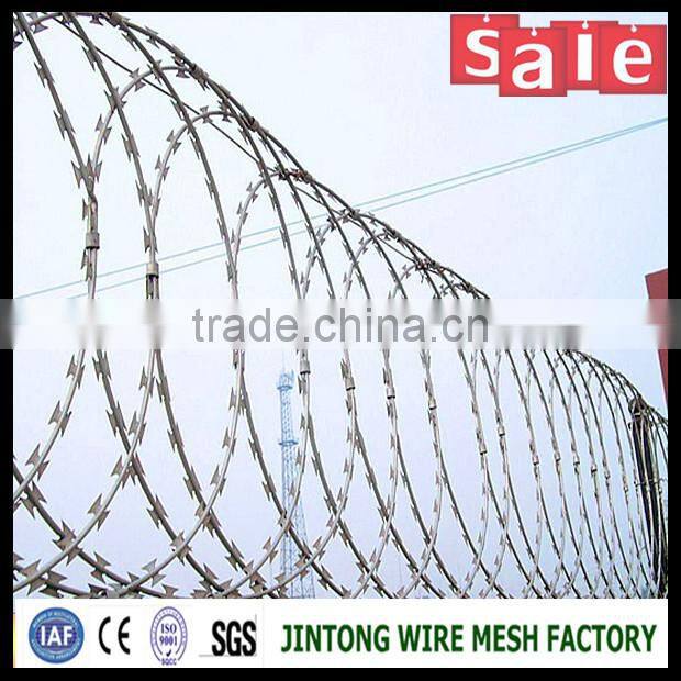 stainless steel 304 material barbed wire razor wire fencing price for prison