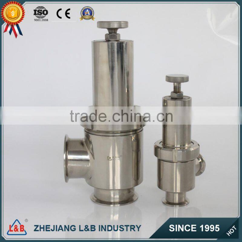 B22W stainless steel tri-clamped safety vavle