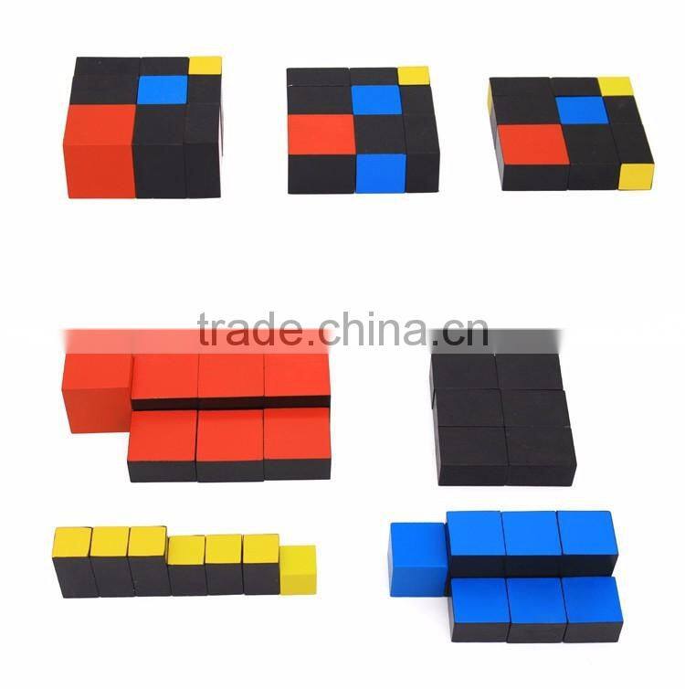 Preschool Training Learning Toys Montessori Trinomial Cube Math education