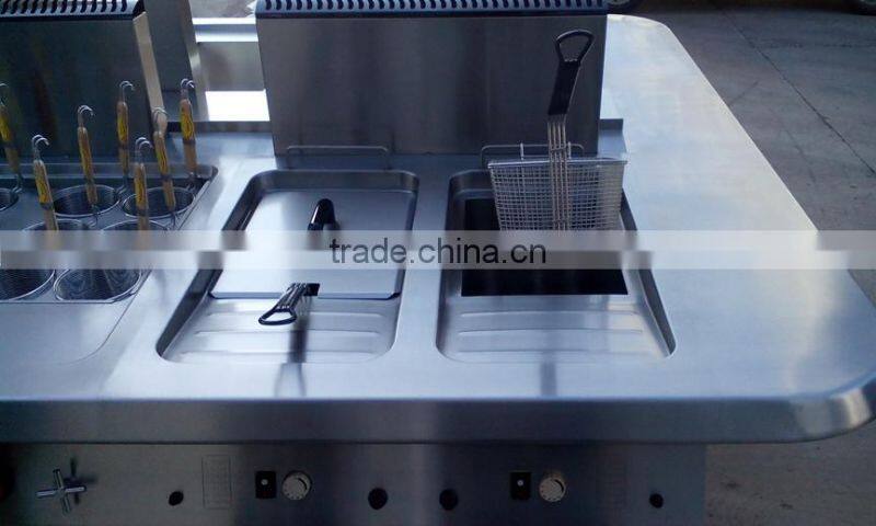 Free standing single cylinder double basket deep fryer