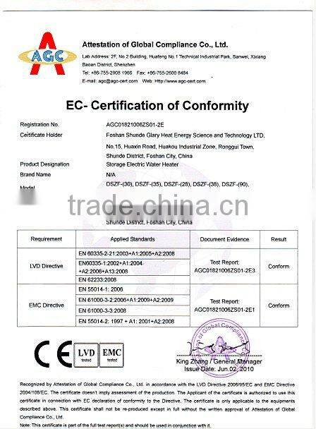 leakage protection hot water heater