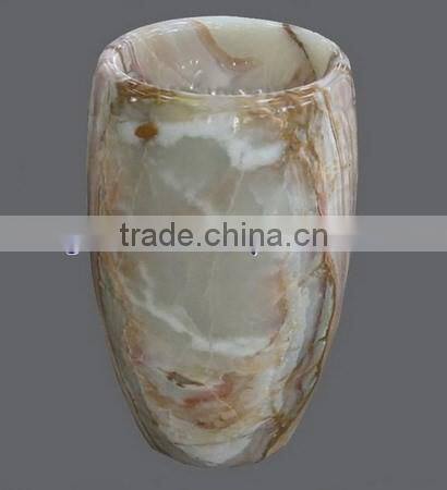 Morden luxury BACKLIT ONYX PEDESTALS SINKS