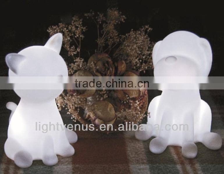 Cats Shaped home goods table lamps with Rainbow Color Changing