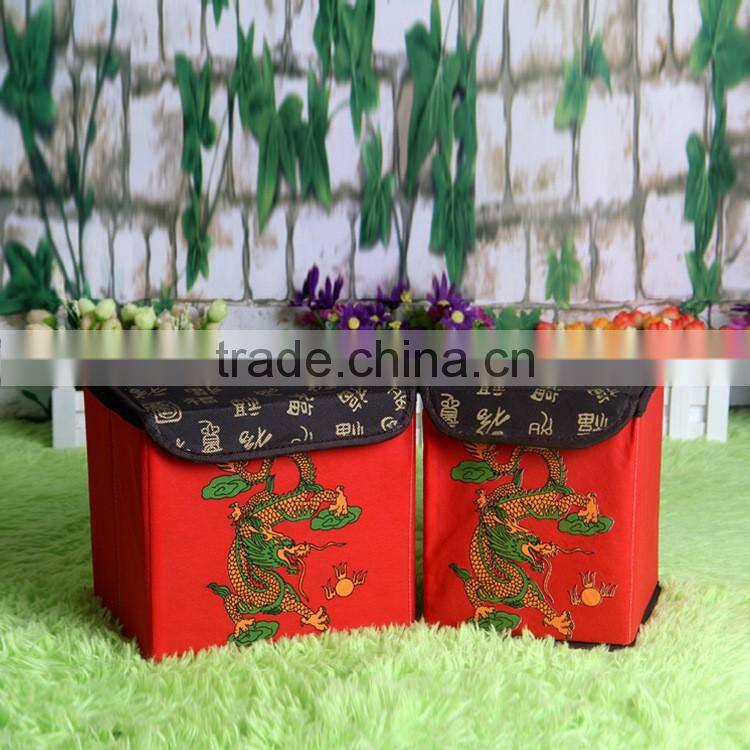 N497 Household Non Woven Box Foldable Storage Box Retro Chinese Pattern Home Storage Organization