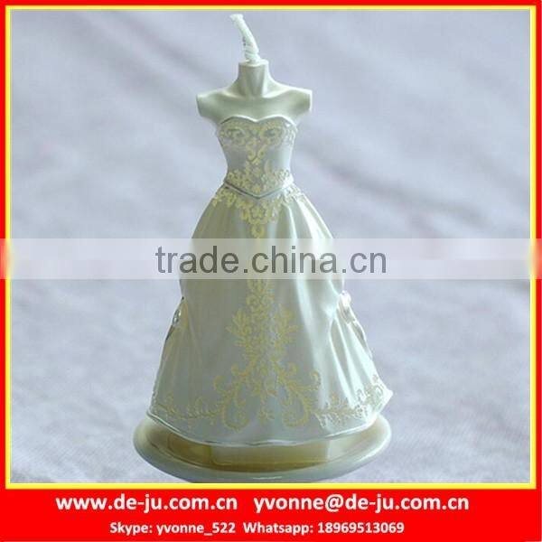 Bride Wedding Long Fluffy Veil Dress Shaped Cheap White Candles