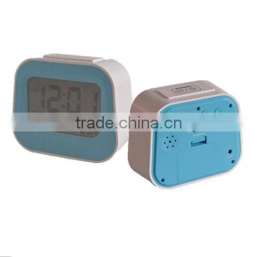 Digital LCD Calendar with backlight and natural music, LCD talking alarm clock