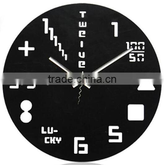 Supply fashion DIY graphics digital clock / wall clock --black